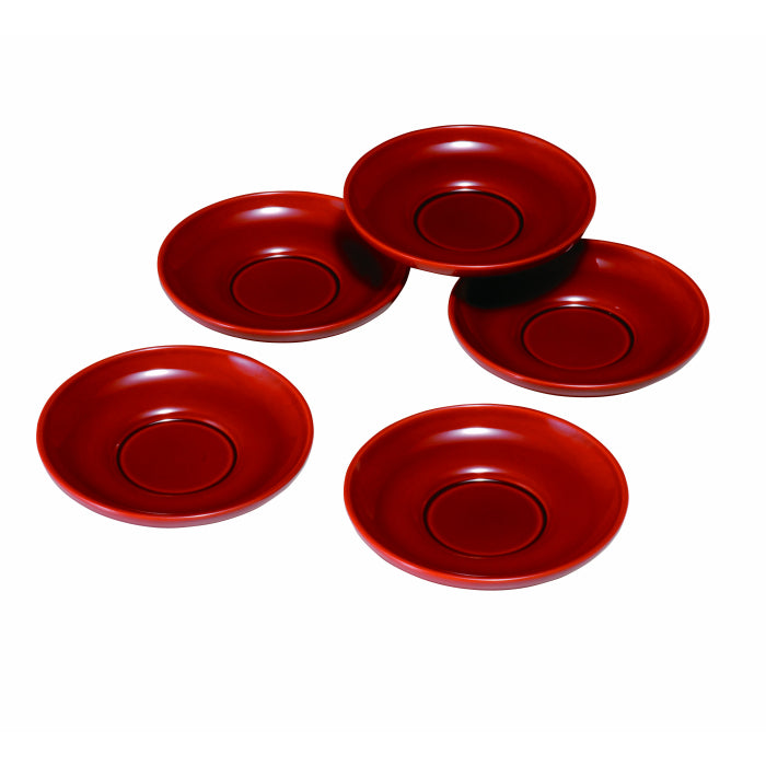 Tea tray, Shunkei lacquer, 12cm, set of 5