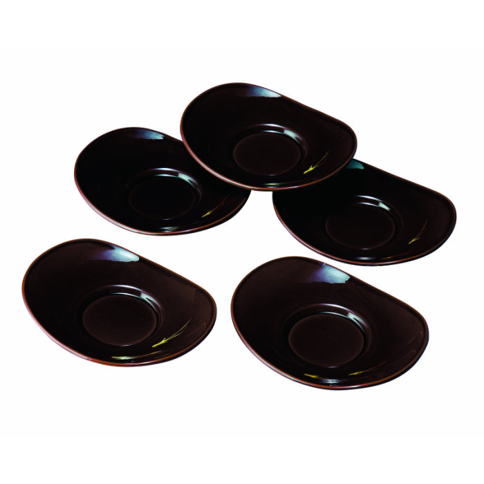 Tea tray, rectangular, pine needles, lacquer, set of 5