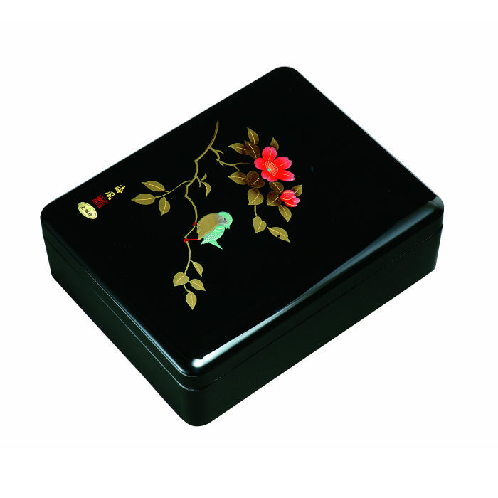 New round-shaped library, singing (gold lacquer, inner pear-patterned lacquer)