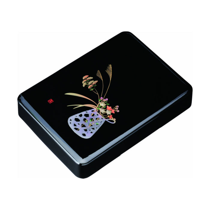 Kafuku Bunko Black Morie Flower Basket