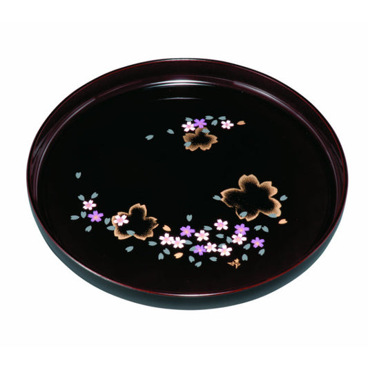 圆形托盘 30cm 樱花浪漫 纪州漆