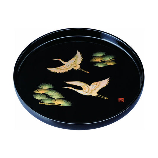 PC 圆形托盘 黑色 Kokkuru 30cm