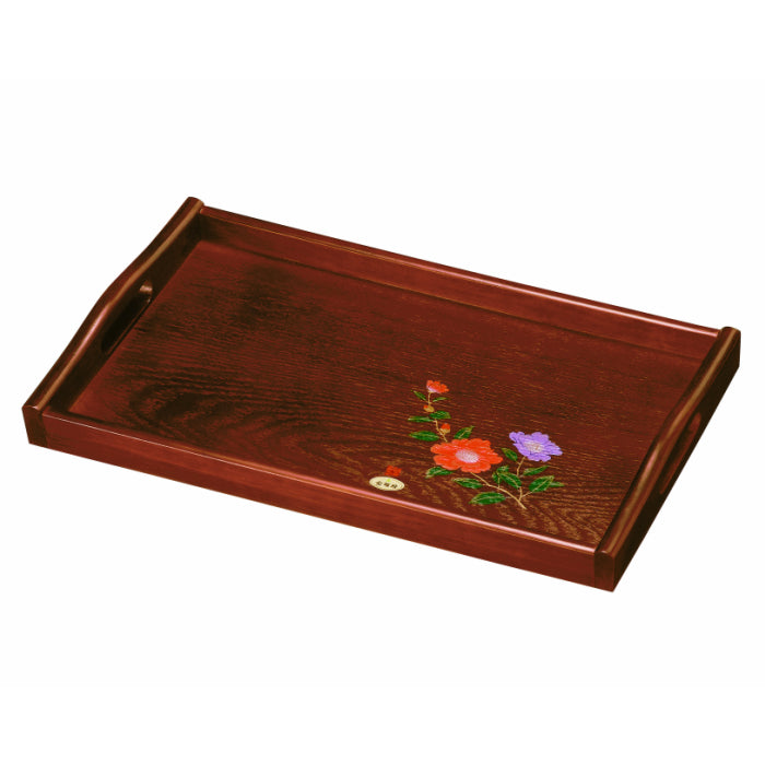 Wooden long tray 45cm camellia flower tray