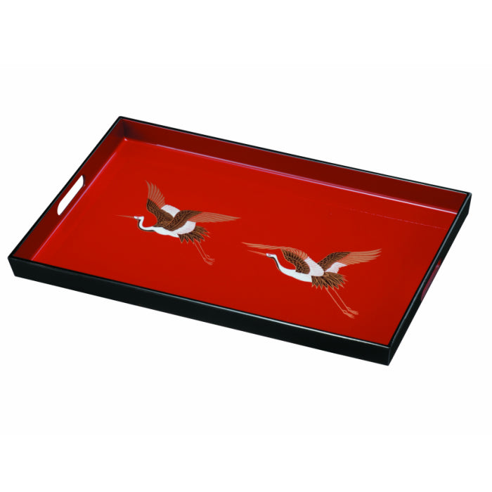 PC Long Tray, Red, Two Cranes