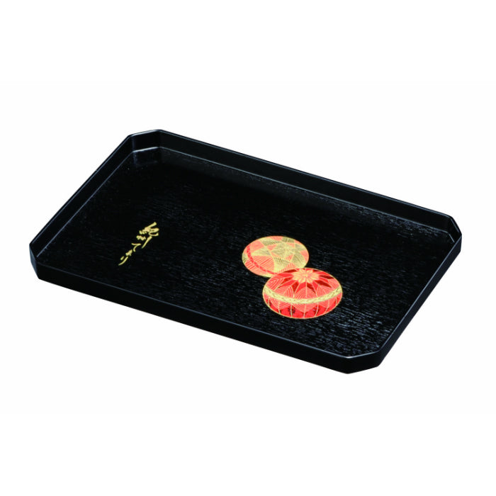 PC Multipurpose Tray 30cm Black Kishu Temari