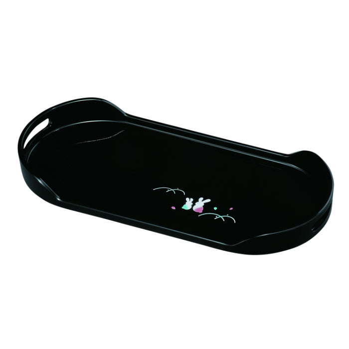 Coffee tray, black, Maki-e, Dream Rabbit