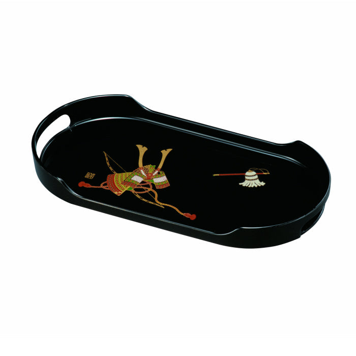 Coffee tray, black helmet