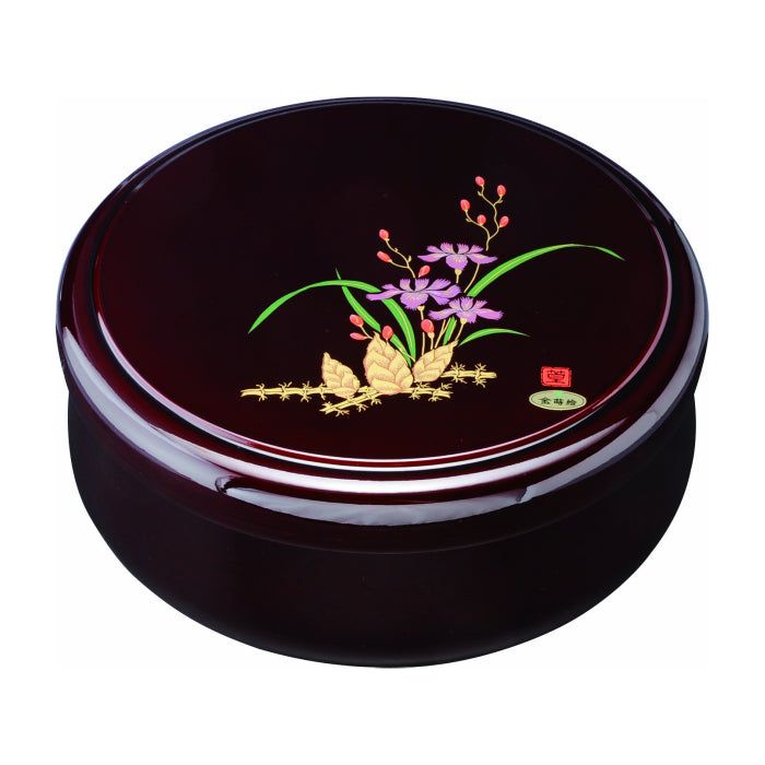 10.5 inch tea kettle, lacquerware, Yamaji (gold lacquer, morie, inner pear-grained finish)