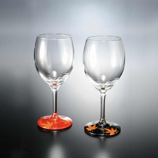 Nurimon de Verre 酒杯一对,莳绘,秋叶