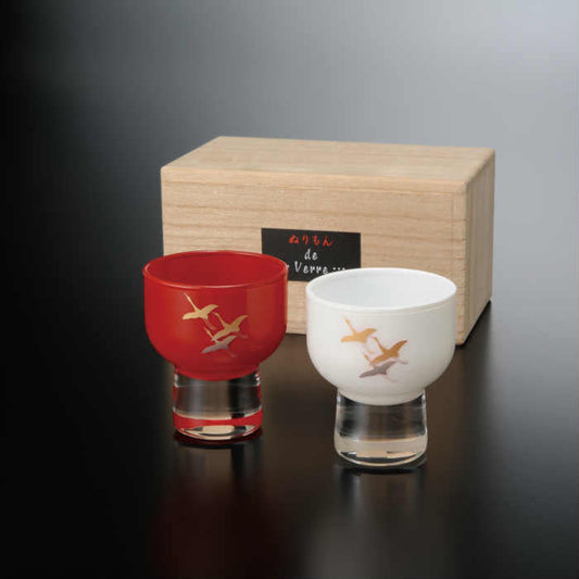 Nurimon de Verre 酒盅莳绘 千鹤一对
