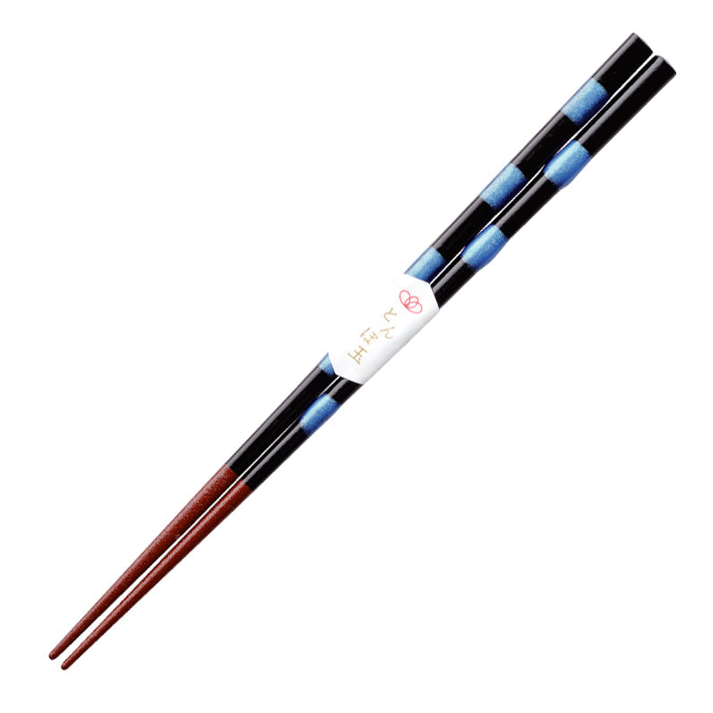 木製塗り箸 とんぼ玉光石 23cm 若狭塗り箸