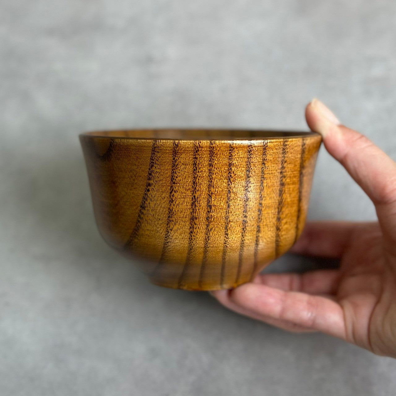 4-piece set: Wooden bowls, brown, 2 pieces, 2 pairs of chopsticks included