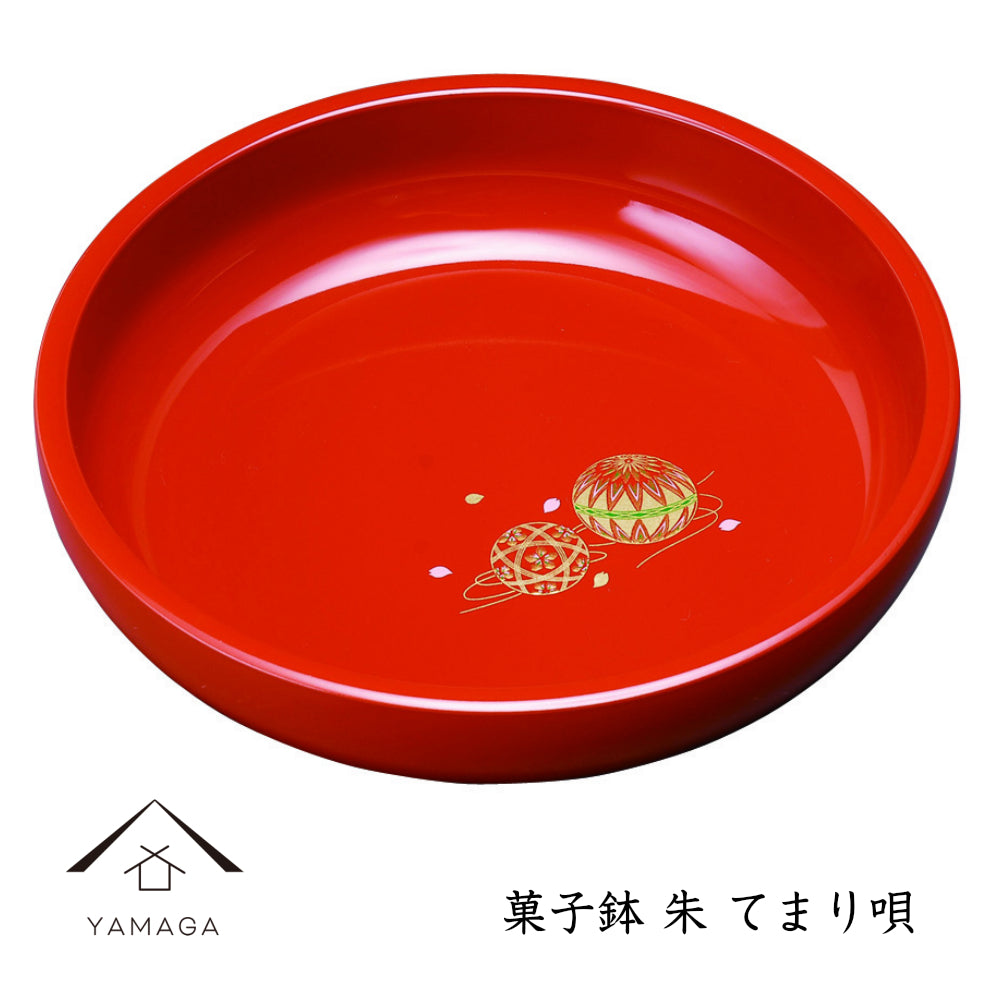Sweets Bowl 7 inches Red Temariuta