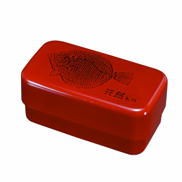 Large rectangular bento box, Negoro, Hirame (without inner core), with sticker