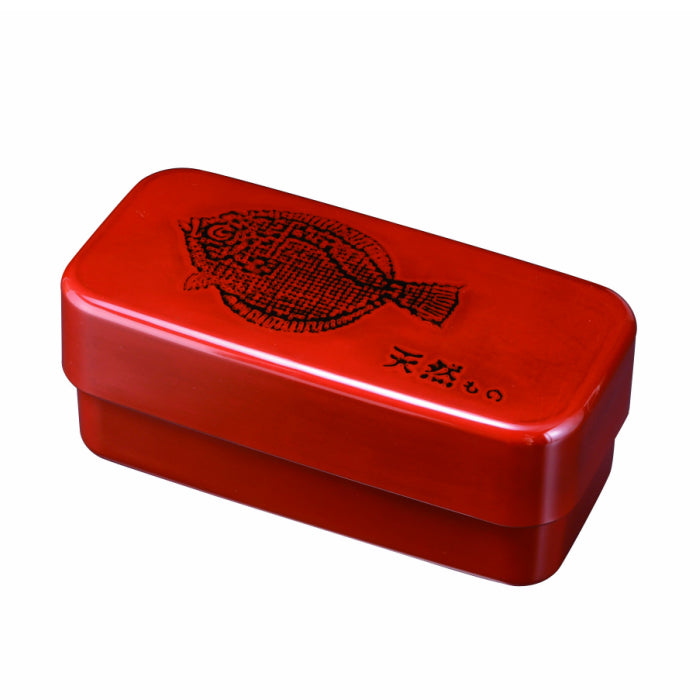 Long rectangular bento box, extra large, Negoro, Hirame (without inner core), with sticker