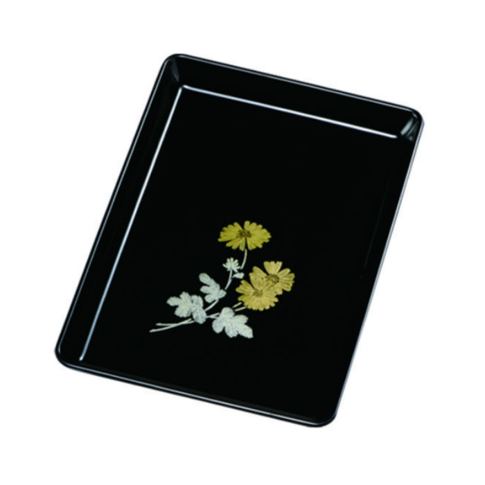 Stamp tray, chrysanthemum, 8 inches