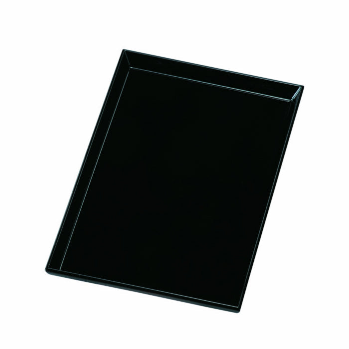 Stamp tray, square stand, black, matte back, no gold border, 23-91-10