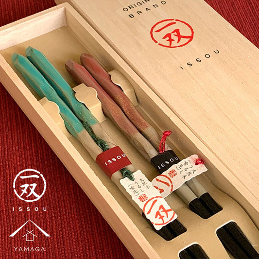 木製 夫婦箸 ギフトペアセット 淡路 23.5cm・21cm