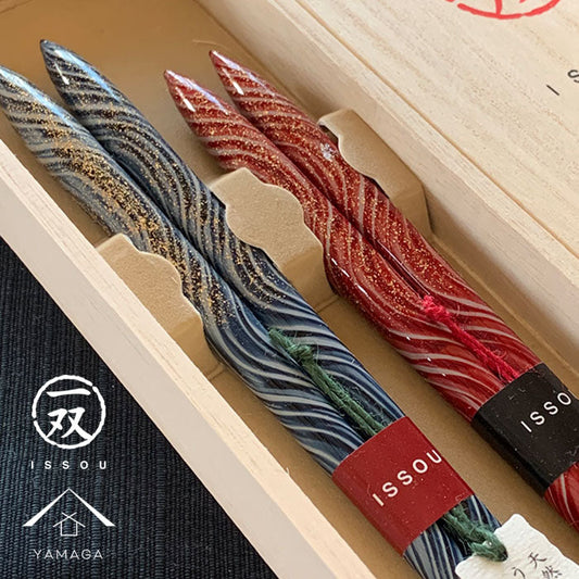 木製 夫婦箸 ギフトペアセット 祥慶 B/R B23cm・R21cm