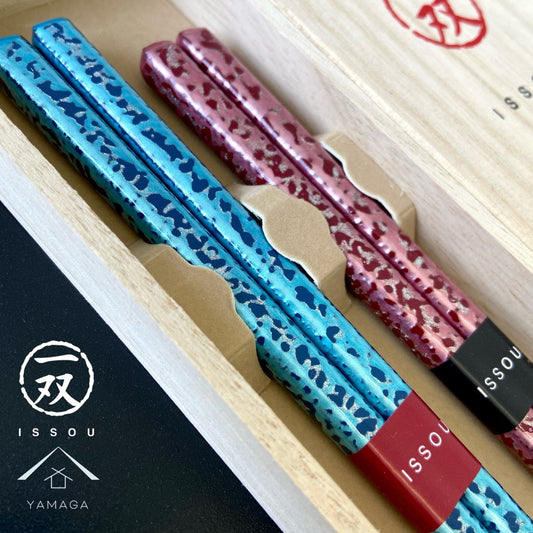 夫婦箸 ギフト桐箱付 ペアセット 氷密 23cm・21cm