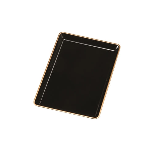 Stamp tray with gold rim, wood, lacquered, 11.0