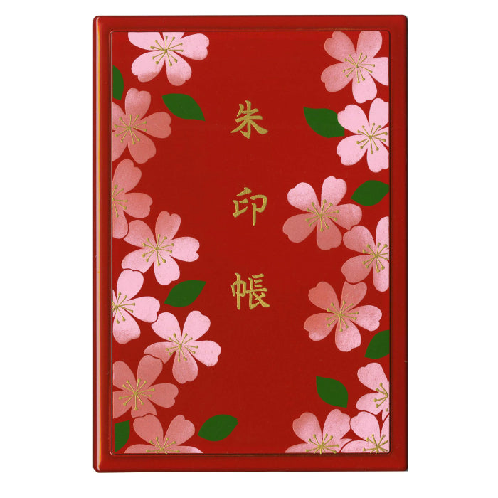 Lacquer art makie goshuincho (stamp book) cherry blossoms