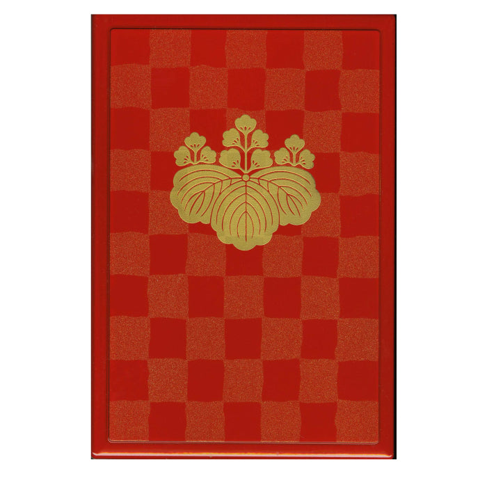 Lacquer art makie goshuincho (stamp book) Family crest (vermilion)