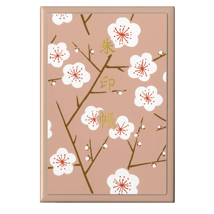 Lacquer art maki-e stamp book plum blossom pink