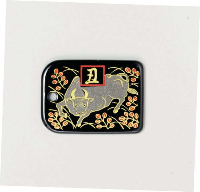 蒔絵根付ストラップ 干支 黒 【丑・牛・うし】 – 山家漆器店