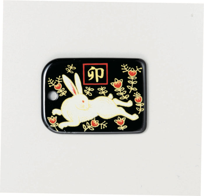 蒔絵根付ストラップ 干支 黒 【卯・うさぎ】 – 山家漆器店