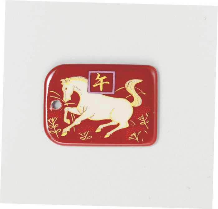 蒔絵根付ストラップ 干支 朱 【午・ウマ】 – 山家漆器店