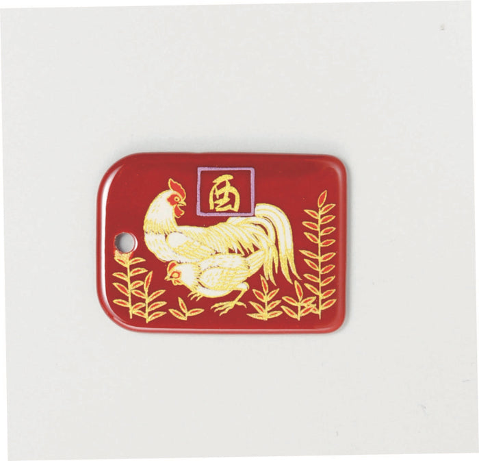 蒔絵根付ストラップ 干支 朱 【酉・とり・鳥】 – 山家漆器店