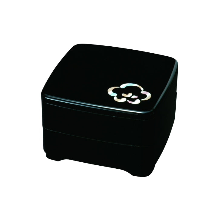 Two-tiered bento box, 6.5 inches, plum