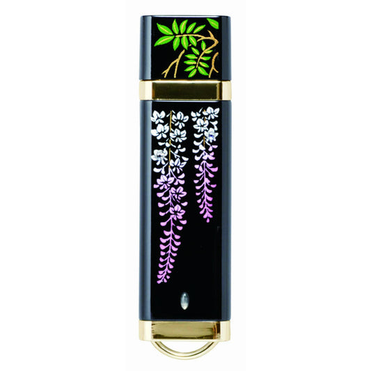 漆芸 蒔絵 USBメモリー 藤 【桐箱入】