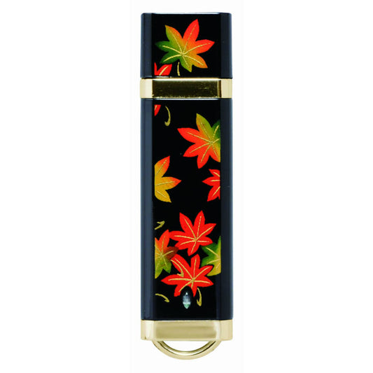 漆芸 蒔絵 USBメモリー 紅葉 もみじ 【桐箱入】