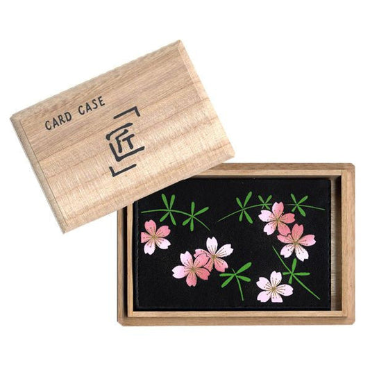莳绘煎蛋形名片盒(名片夹)柳叶与樱花