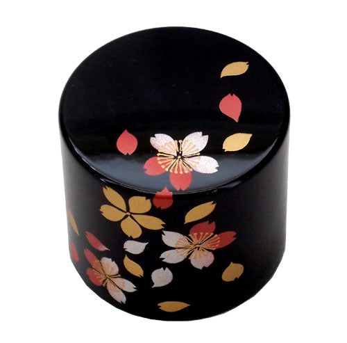 Lacquerware Round Paperweight Black Cherry Blossom Paperweight