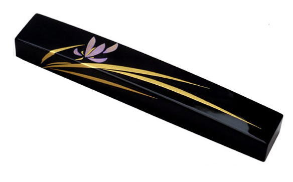 Lacquerware Long Paperweight Black Ran