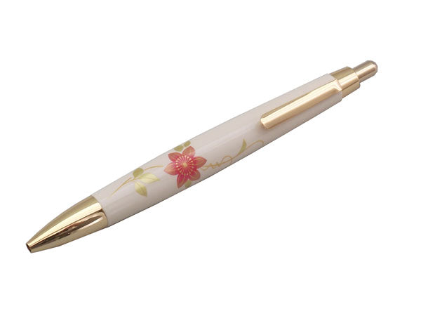 Wooden lacquerware ballpoint pen, white, Tessen