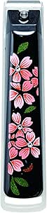 Maki-e nail clippers with cherry blossoms and Mt. Fuji in a paulownia wood box