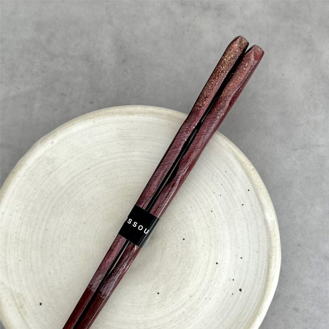 【桐箱・単品】 木製 ギフト箸 オーロラ レッド 21cm