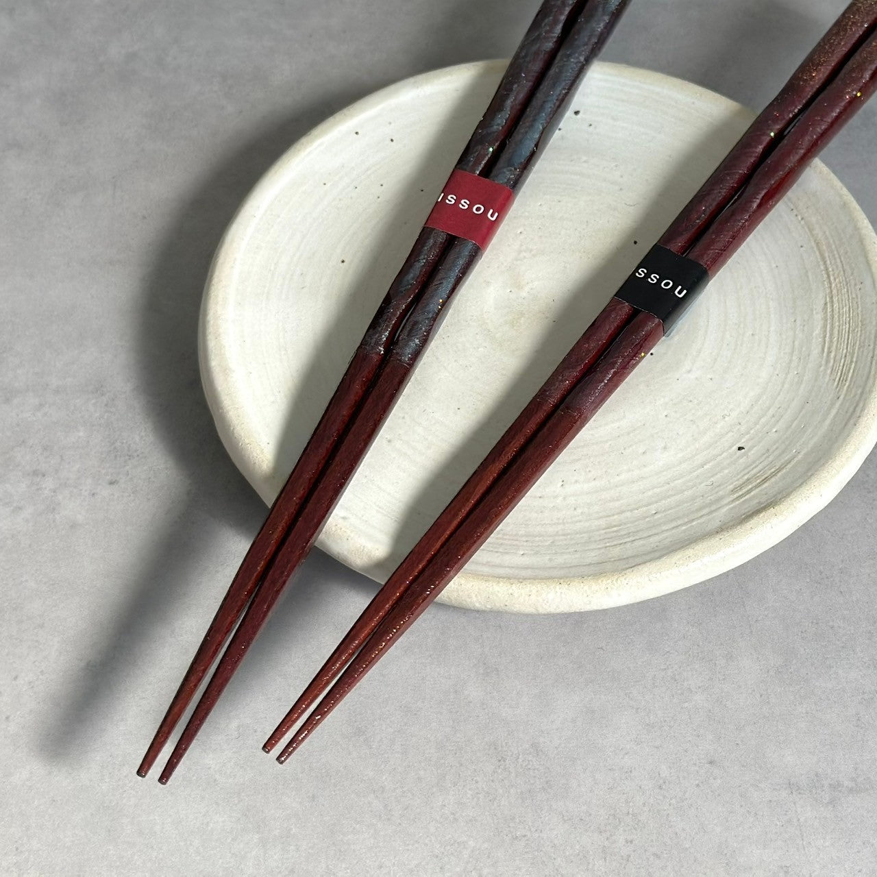 【桐箱・単品】 木製 ギフト箸 オーロラ レッド 21cm