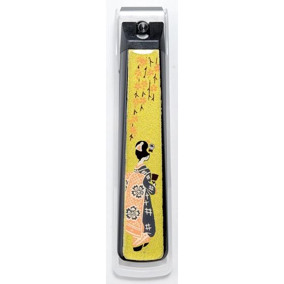 Maki-e nail clippers with cherry blossoms and Mt. Fuji in a paulownia wood box