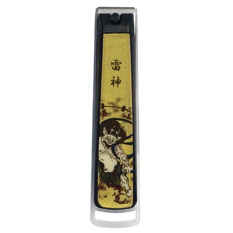 Maki-e nail clippers with cherry blossoms and Mt. Fuji in a paulownia wood box