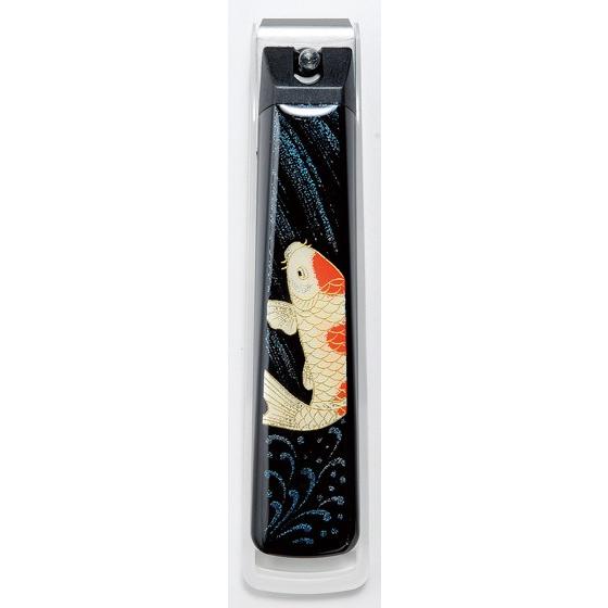 Maki-e nail clippers with cherry blossoms and Mt. Fuji in a paulownia wood box