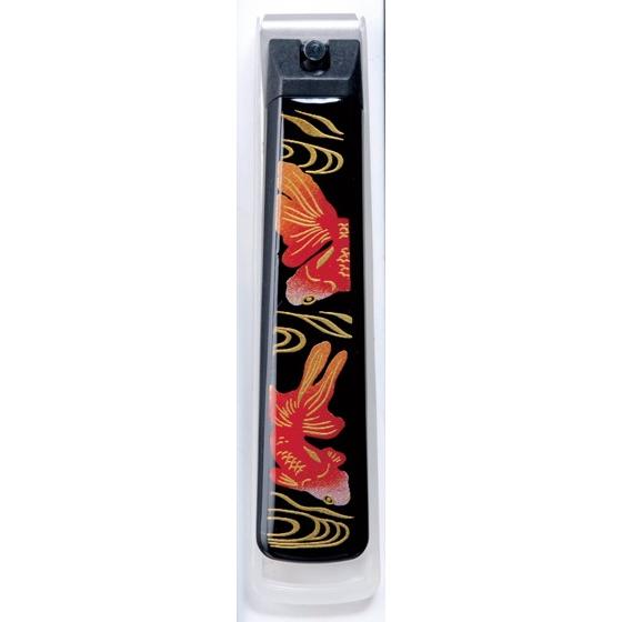 Maki-e nail clippers with cherry blossoms and Mt. Fuji in a paulownia wood box