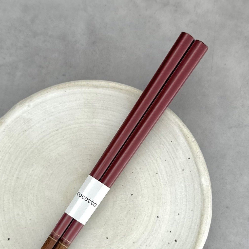 【桐箱・単品】 木製 ギフト箸 エスクード レッド 21cm