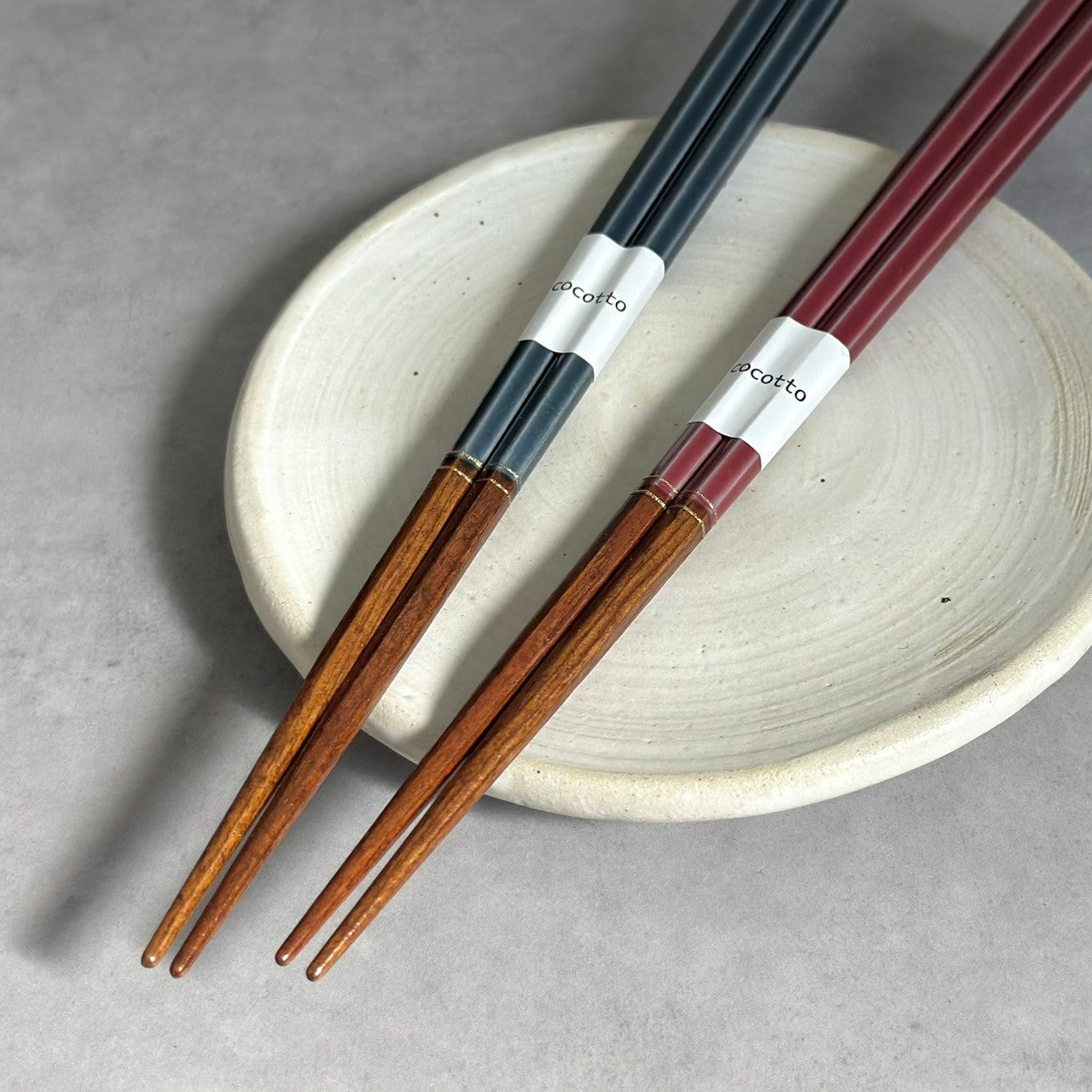 【桐箱・単品】 木製 ギフト箸 エスクード レッド 21cm