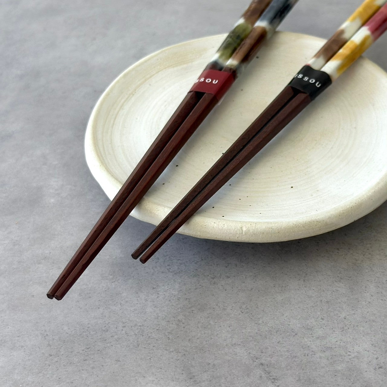 【桐箱・単品】 木製 ギフト箸 風音 レッド 21cm