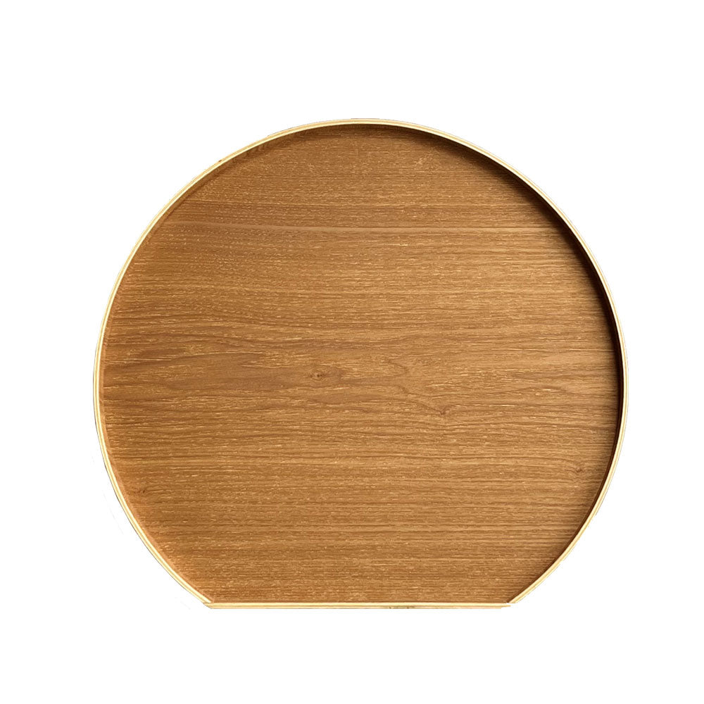 Available in 3 colors Wooden half moon tray 36cm